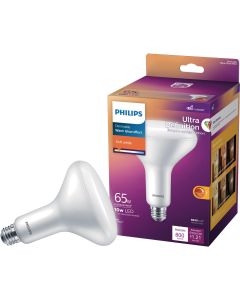 Philips Warm Glow Ultra Definition 65W Equivalent Soft White BR40 Medium Dimmable LED Floodlight Light Bulb