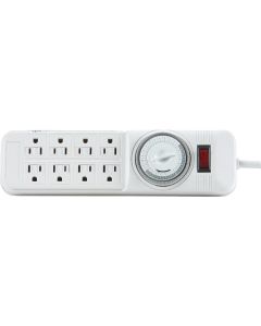 Do it 8-Outlet White Power Strip with Timer & 4 Ft. Cord