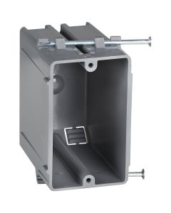 1-Gang PVC Molded New Work Wall Electrical Box, 22 Cu. In.