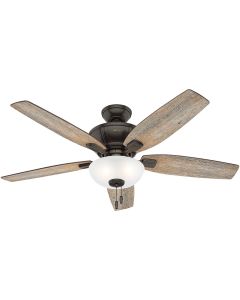 Hunter Kenbridge 52 In. Noble Bronze Ceiling Fan with Light Kit