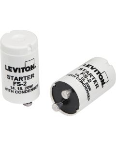 Leviton 14W/15W/20W 2-Pin T8 Fluorescent Starter (2-Pack)