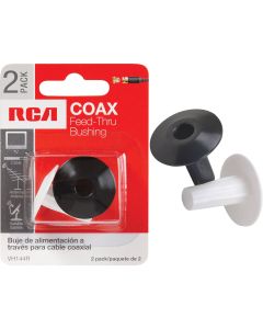 RCA Plastic Feed-Thru Coax Bushing (2-Pack)