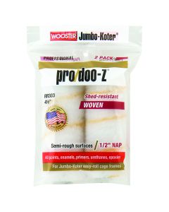 4-1/2" x 1/2" Nap Wooster RR303 Jumbo-Koter Pro/Doo-Z Mini-Roller Cover, 2-Pack