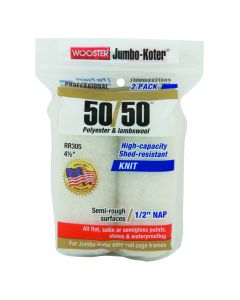 4-1/2" x 1/2" Nap Wooster RR305 Jumbo-Koter 50/50 Mini-Roller Cover, 2-Pack