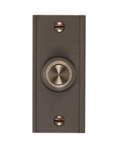 Heath Zenith Wired Oil Rubbed Bronze Metal Body LED Lighted Doorbell Push-Button