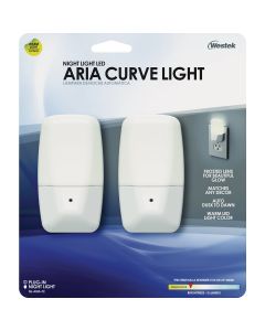 Westek Aria White Dusk To Dawn LED Night Light (2-Pack)