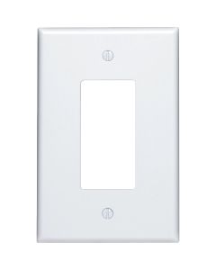 Leviton Decora 1-Gang Plastic Oversized Rocker Decorator Wall Plate, White