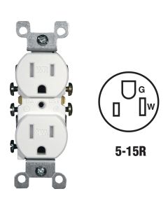 15a Wht Duplex-tamper Resis Deco