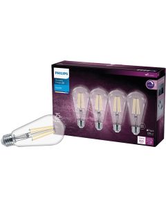 Philips Vintage 75W Equivalent Daylight ST19 Medium LED Decorative Light Bulb (4-Pack)