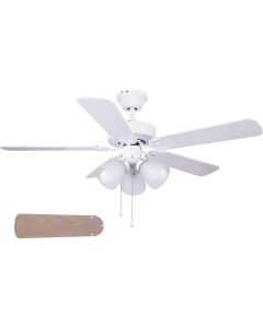 Home Impressions Studio 42 In. White Ceiling Fan with Light Kit