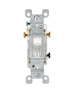 Leviton Illuminated Toggle Clear 15A 3-Way Switch