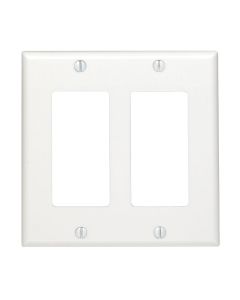 2 Gang Decora Wallplate Wht