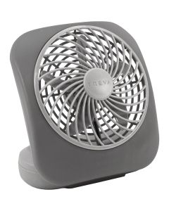 Treva 5 In. 2-Speed Gray Battery Operated Table Fan