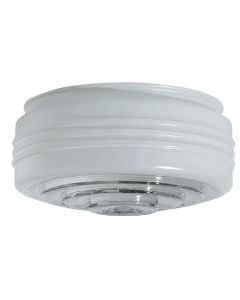 Westinghouse White & Clear 4 In. x 8-3/4 In. Drum Ceiling Shade