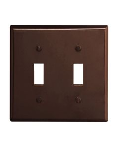 2 Gang Switch Wallplate Brown