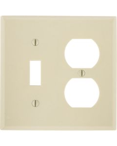 2 Gang Combo Wallplate Ivory