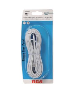 RCA 25 Ft. White Phone Cord