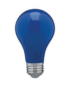 Satco Nuvo 60W Equivalent Blue A19 Medium LED Party Light Bulb