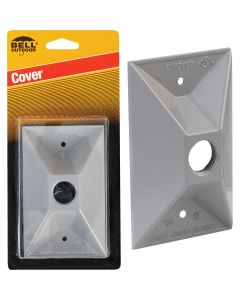 Bell 1-Outlet Rectangular Zinc Gray Cluster Weatherproof Outdoor Box Cover