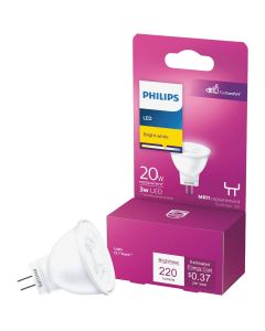 Philips 20W Equivalent Bright White MR11 Bi-Pin LED Floodlight Light Bulb