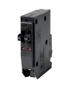 Square D QO 15A/15A Single-Pole Standard Trip Tandem Circuit Breaker