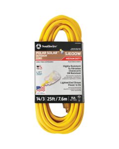 Coleman Cable 25 Ft. 14/3 Cold Weather Extension Cord