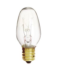 Satco 4W Clear Candelabra Base C7 Incandescent Night Light Bulb (4-Pack)