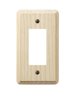 Amerelle 1-Gang Solid Ash Rocker Decorator Wall Plate, Unfinished Ash