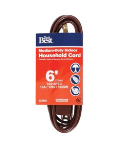 Do it Best 6 Ft. 16/2 Brown Cube Tap Extension Cord