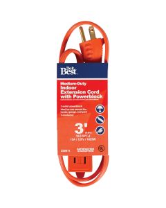 Do it Best 3 Ft. 16/3 Triple Tap Extension Cord