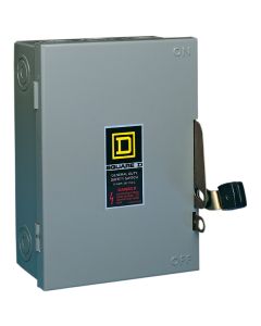 Square D 30A D Series Indoor Cartridge Fusible Safety Switch With Neutral