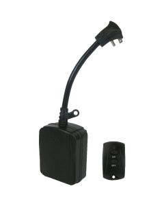 Prime 80 Ft. Black Outdoor Wireless Switch with Remote Control