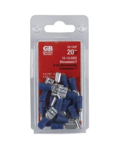 Gardner Bender 16 to 14 AWG Female Blue Vinyl-Insulated Barrel Disconnect (20-Pack)