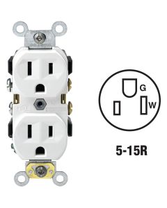 Wht Duplex Outlet