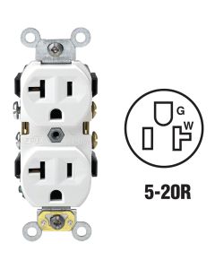 Wht Duplex Outlet