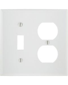 2 Gang Combo Wallplate Wht