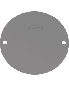 Southwire 4 In. Blank Gray Stamped Steel Weatherproof Cover