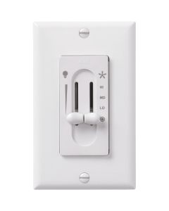 Hunter White 3-Speed/Full Range Dimmer Dual Slide Fan Control Switch