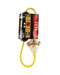 Yellow Jacket 2 Ft. 12/3 Yellow 3-Outlet GFCI Extension Cord