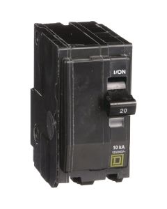 Square D QO 20A Double-Pole Standard Trip Circuit Breaker