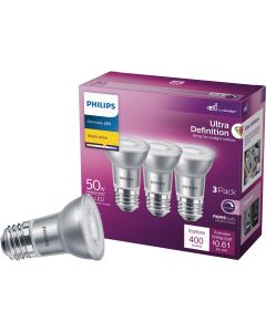 Philips Ultra Definition 50W Equivalent Bright White PAR16 Medium Dimmable LED Floodlight Light Bulb (3-Pack)