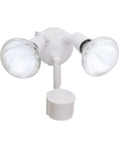 Halo White Motion Sensing Dusk To Dawn Incandescent Floodlight Fixture