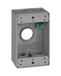 3/4" 5-hle 1g Gry Wp Box