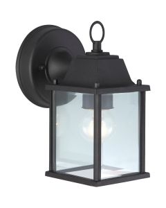 Home Impressions 100W Incandescent Black Lantern Outdoor Wall Light Fixture