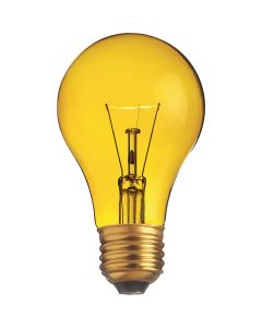 Satco 25W Transparent Yellow Medium A19 Incandescent Party Light Bulb