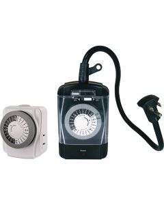 Prime 15A 125V Indoor & Outdoor Timer Set