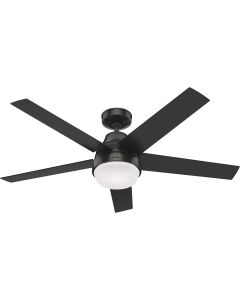 Hunter Aerodyne 52 In. Matte Black Smart Ceiling Fan with LED Light Kit and Handheld Remote Control