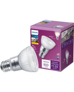 Philips 75W Equivalent Bright White PAR20 Medium Dimmable LED Floodlight Light Bulb