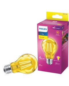 Philips Yellow A19 Medium 4W Indoor/Outdoor LED Decorative Party Light Bulb