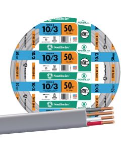 Southwire 50 Ft. 10 AWG 3-Conductor UFW/G Electrical Wire